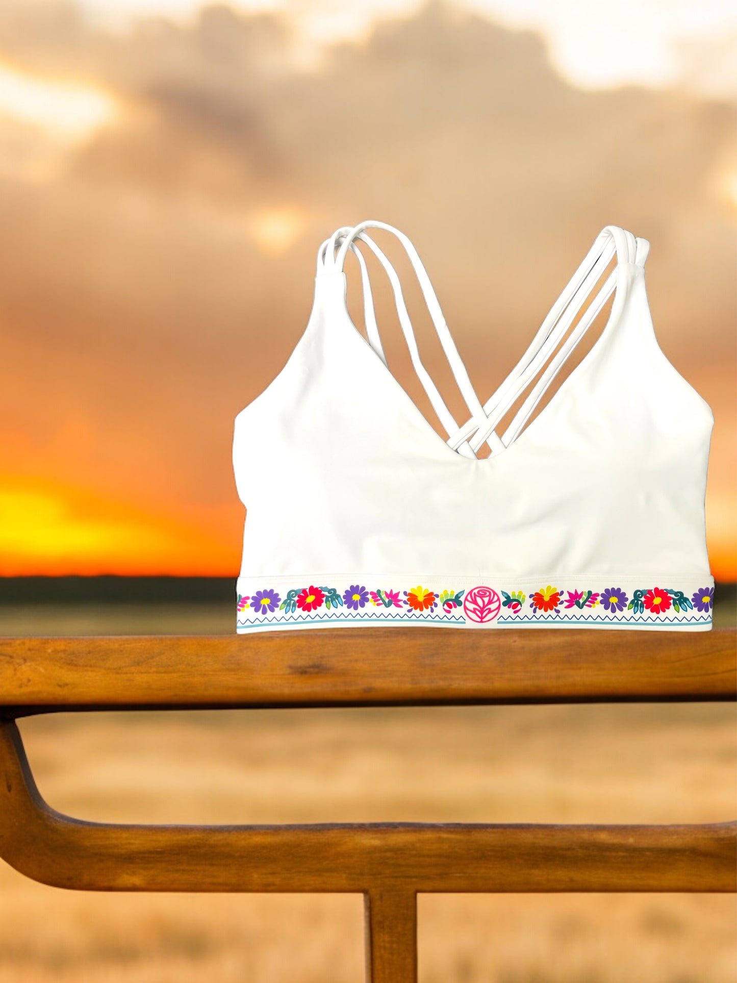 Linda Mujer White Sports Bra