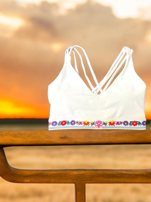 Linda Mujer White Sports Bra